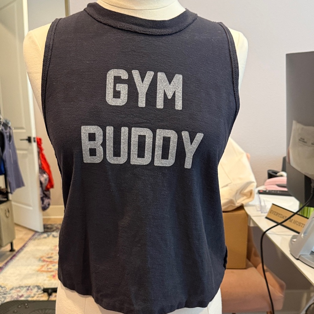 Project Social T Gym Buddy black wash Sleeveless Top